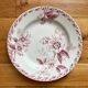 4 flat plates in iron earth Rose de Noël, Opaque de Gien