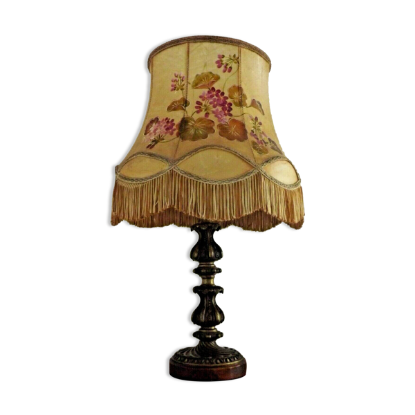 Vintage French Country Table Lamp Brass, Old French Lamp Shades