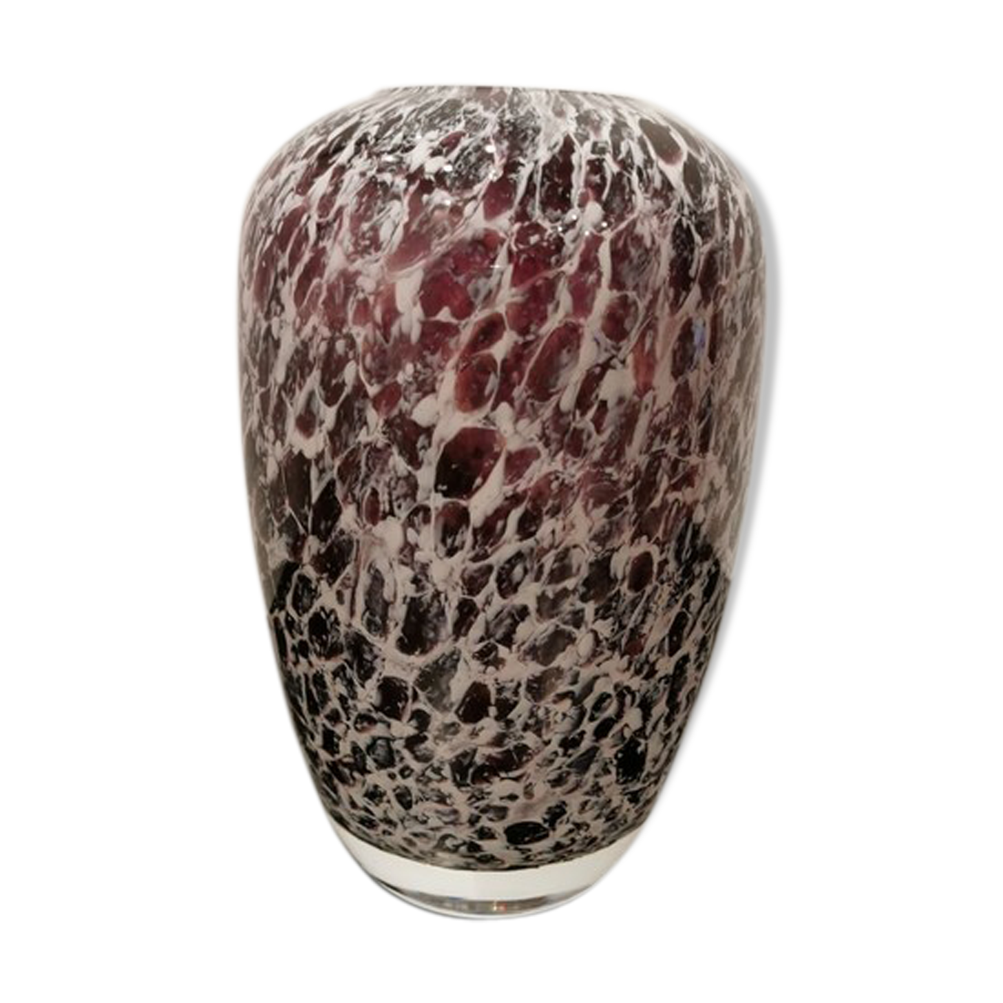 Purple glass vase by La Rochere