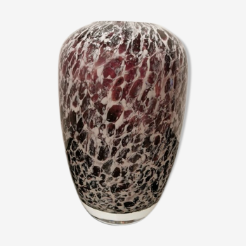 Purple glass vase by La Rochere