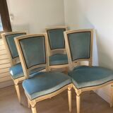 Suite of 4 velvet chairs