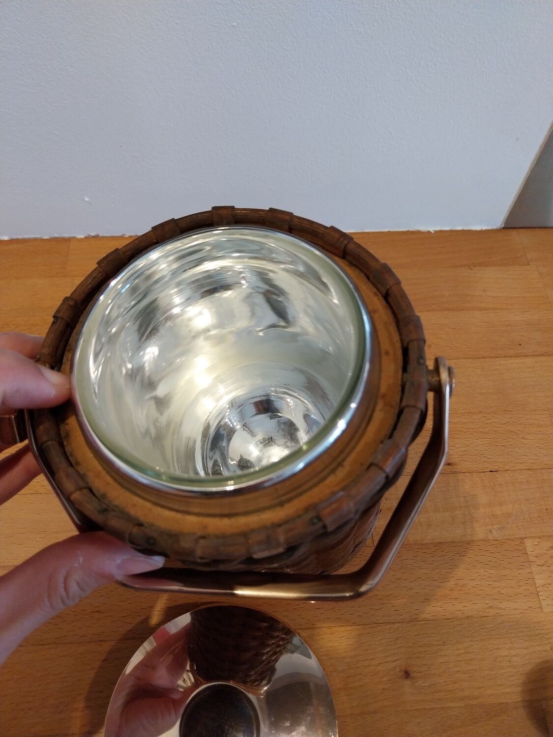 Copper wicker ice cube