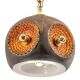 brown and orange ceramic Sputnik pendants, Germany, 1970s