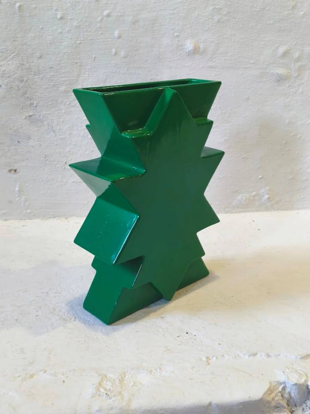 Ceramic vase in Memphis style "Ilios" by Florio Keramia from the 1990s.