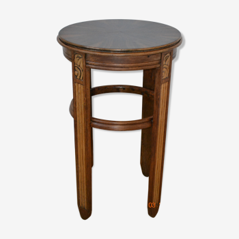 Art Deco-style side table - Rosewood plating tray.