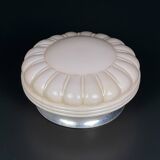 Vintage Pink Glass Ceiling Lamp, 1950s