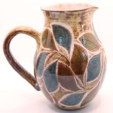 Sixties pitcher with foliage by Jean-Claude Malarmey in Vallauris