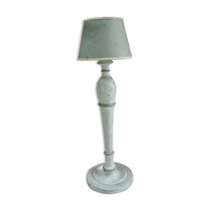 Lampe bois tourné  patinée
