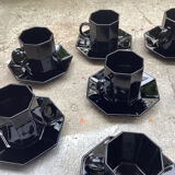 Grand service à café 11 tasses Arcoroc collection Esso vintage