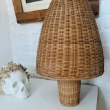 Wicker mushroom lamp