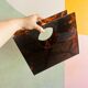 Vintage 70's lucite plexi tortoiseshell magazine rack