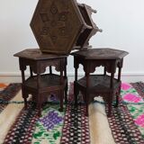 Indian sofa tips carved wood 1950