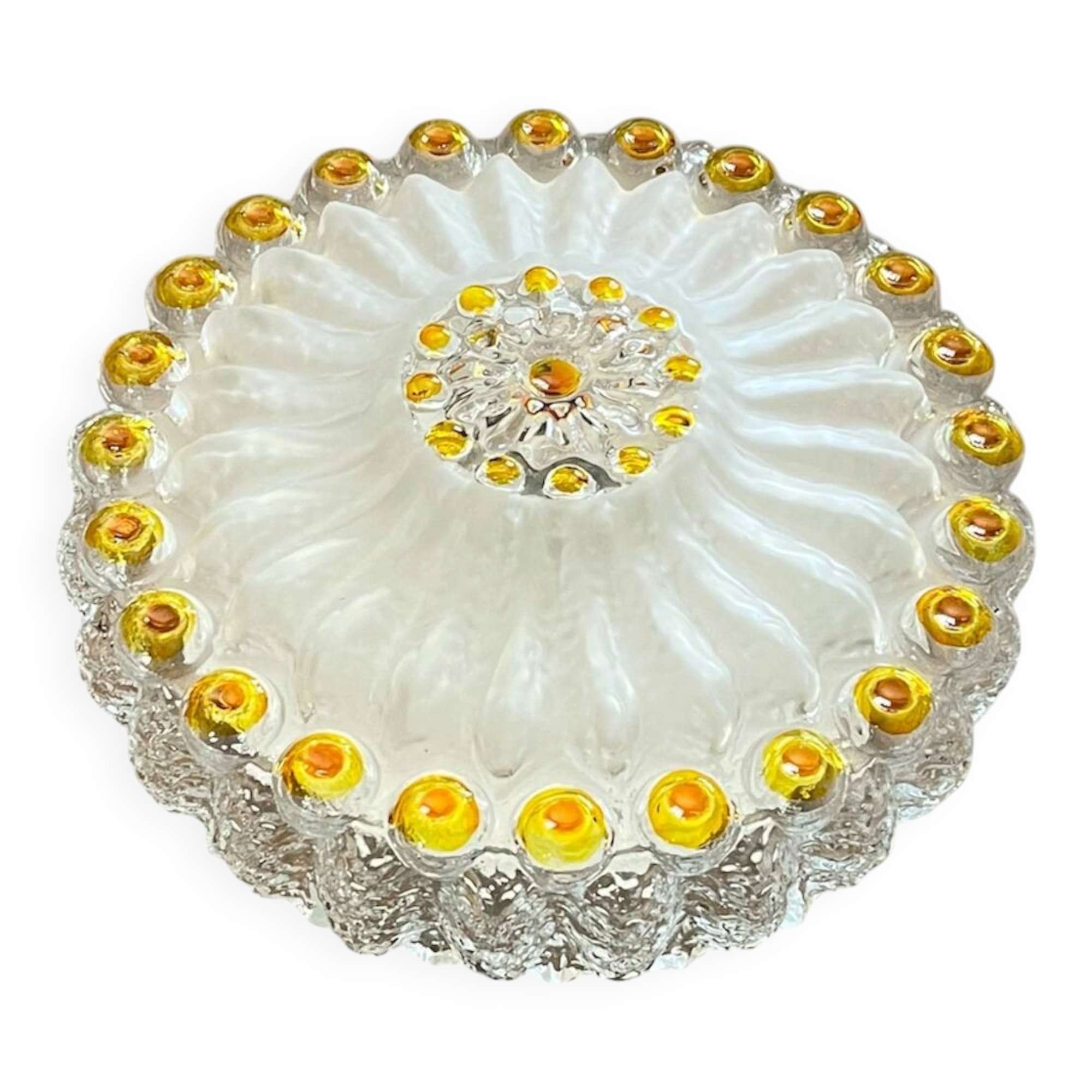 Wall light or round ceiling light in Murano or Limburg glass type.