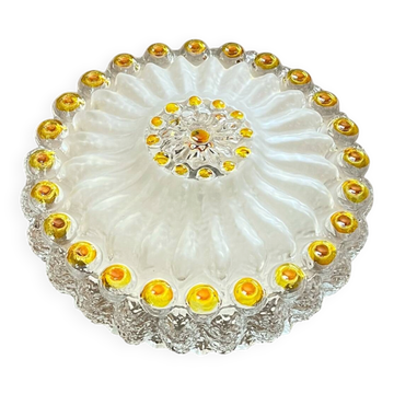 Wall light or round ceiling light in Murano or Limburg glass type.