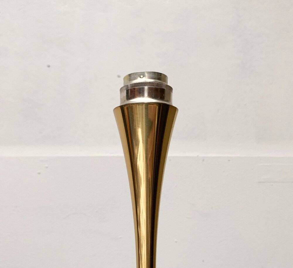 Lonea floor lamp in Hollywood Regency vintage style in brass by Florian Schulz.