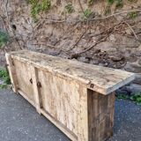 Established ancient French console table / kitchen island / shop counter, early 1900s.