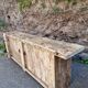 Established ancient French console table / kitchen island / shop counter, early 1900s.