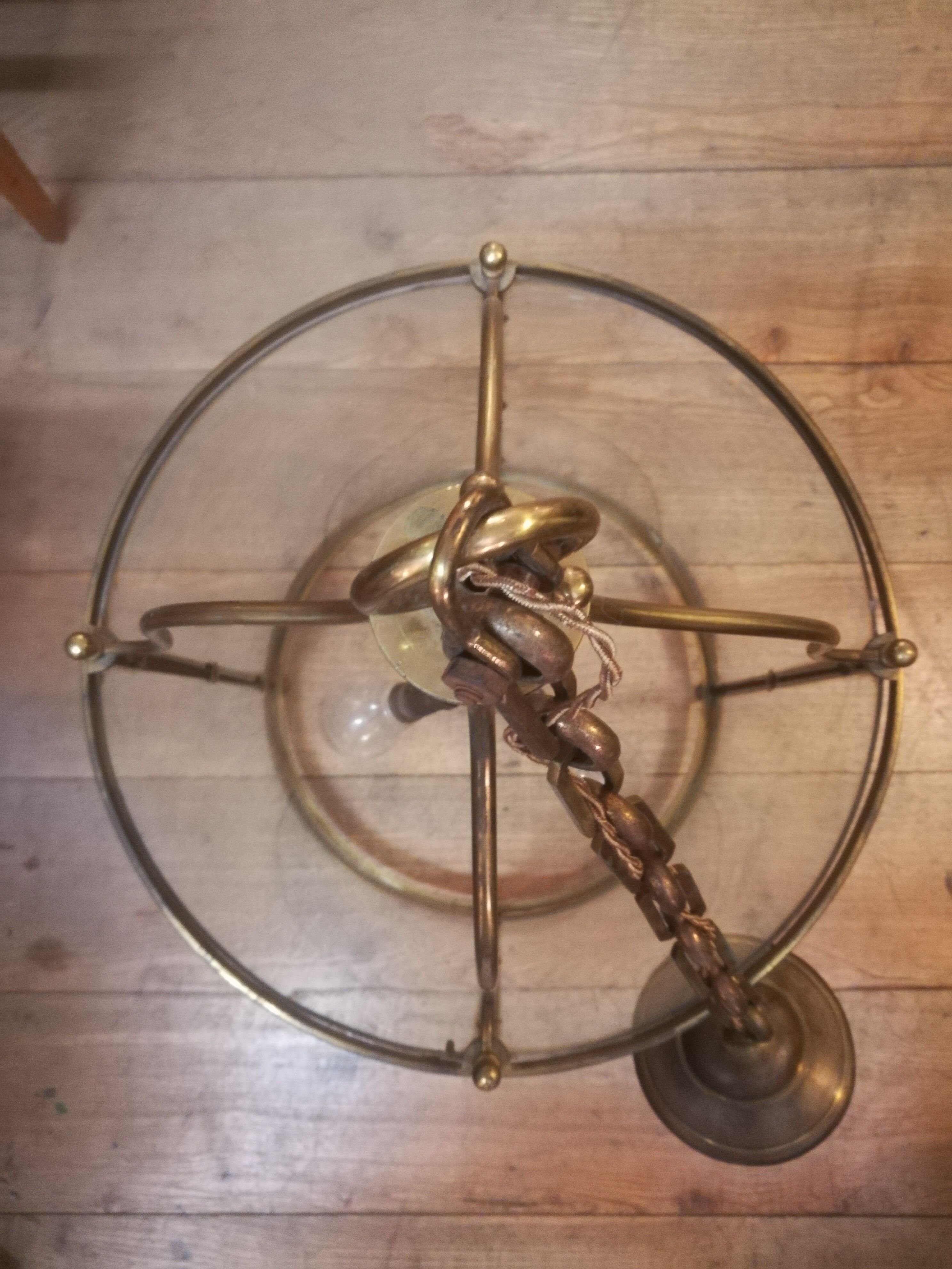 Brass and glass lantern