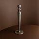 Brutalist vintage candlestick in gris patinated metal from Sweden, 1970s decorative lighting gift