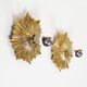 Rare set of 1950s bronze sunburst wall lamps – Germany 1950s