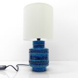 Blue Bitossi lamp Aldo Londi, Italy 1960