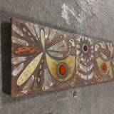 Plate, enamelled lava panel J.G Picard, Vallauris