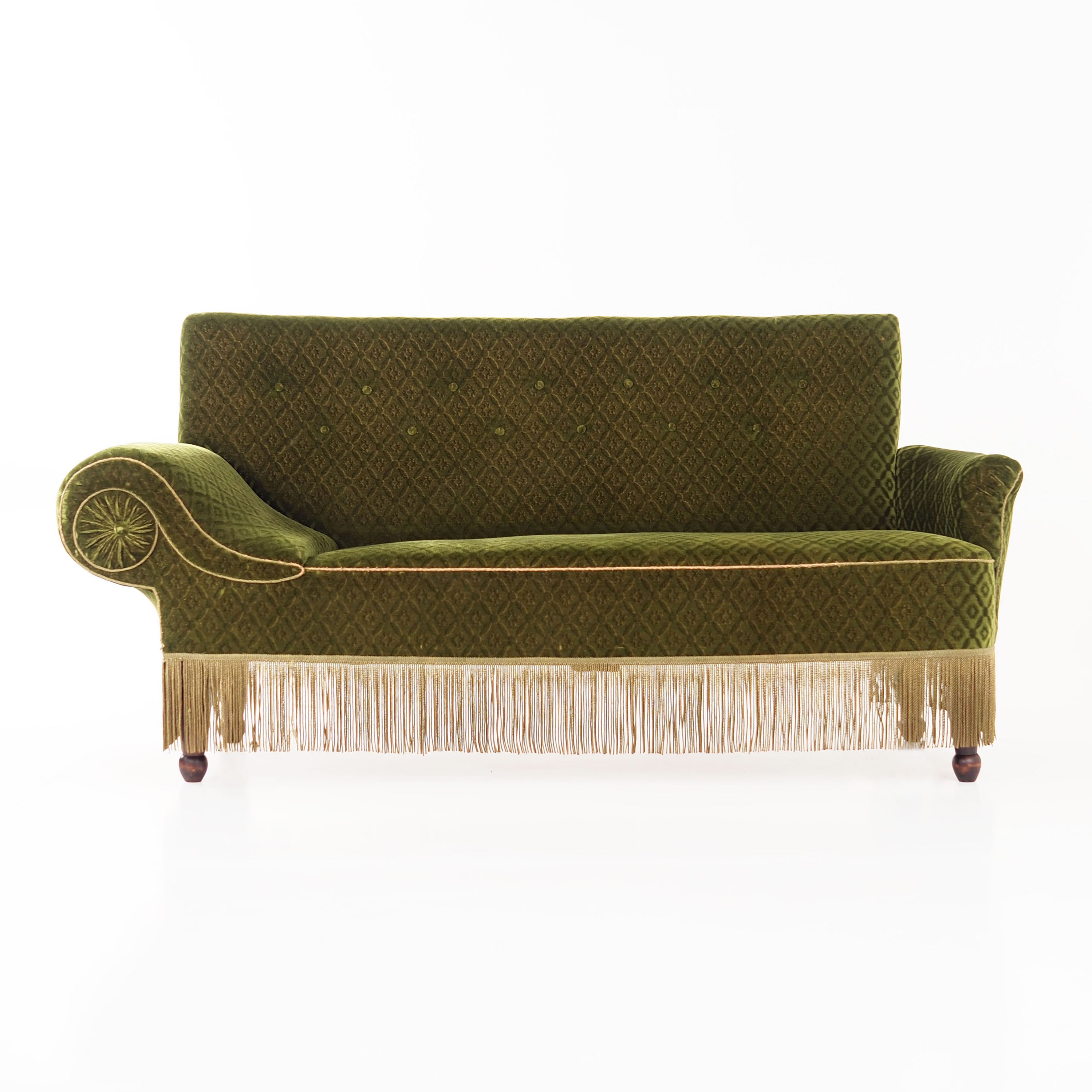 Antique sofa-bed in green colour