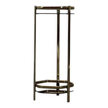 Table basse en laiton et verre fumé du milieu du siècle, années 1970, Allemagne