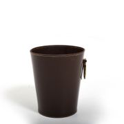Carl auböck 1950s brown leather waste paper basket