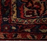 Handmade Red Floral Wool Runner, Vintage Mid-Century Stair & Hallway Rug