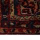 Tapis de couloir et d'escalier vintage en laine rouge à motifs floraux, fait main, style milieu du siècle.