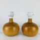 Paire de lampes boule en bois de style scandinave, années 60