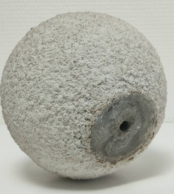 Jardinière boule béton ciment design années 60
