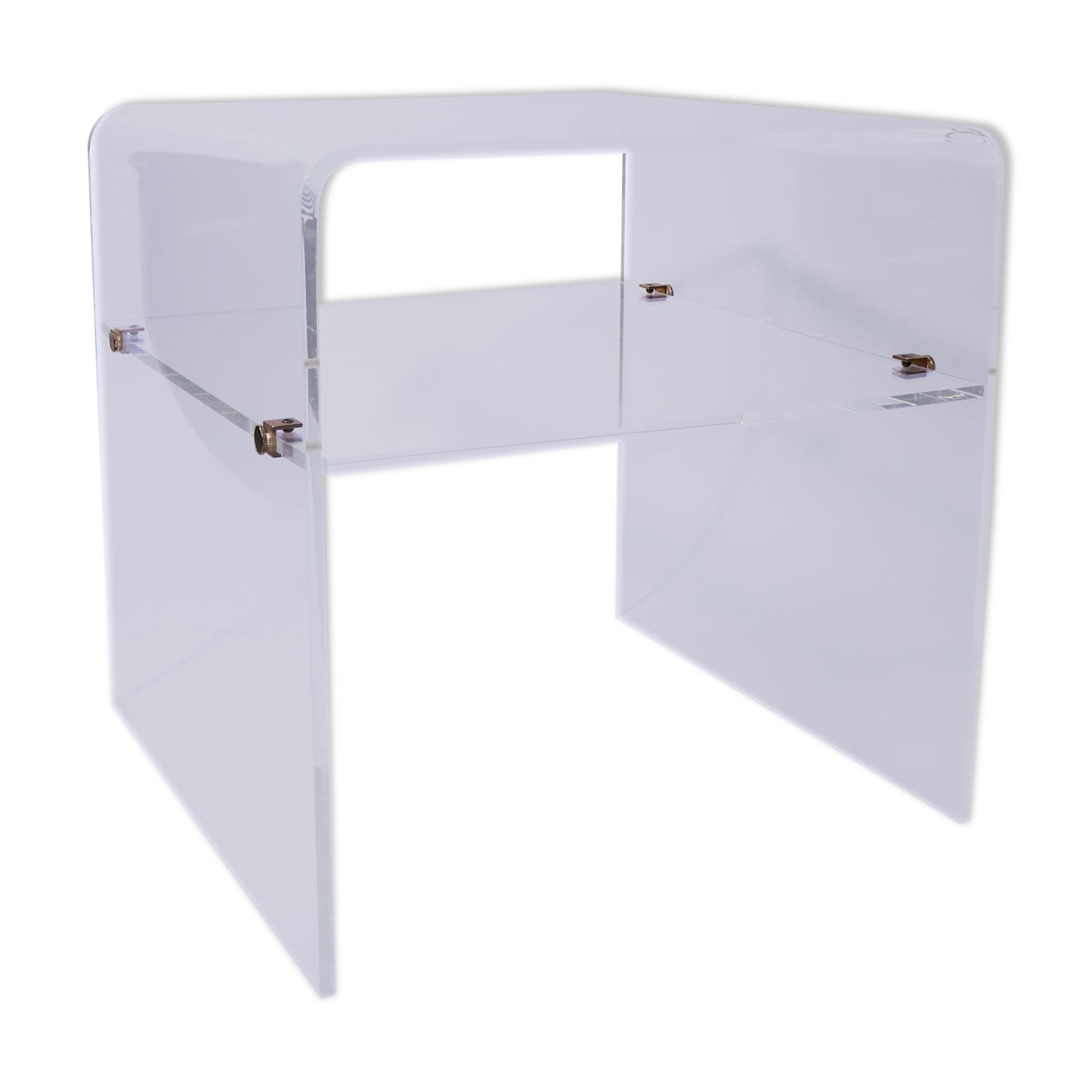 David Lange plexiglass side table