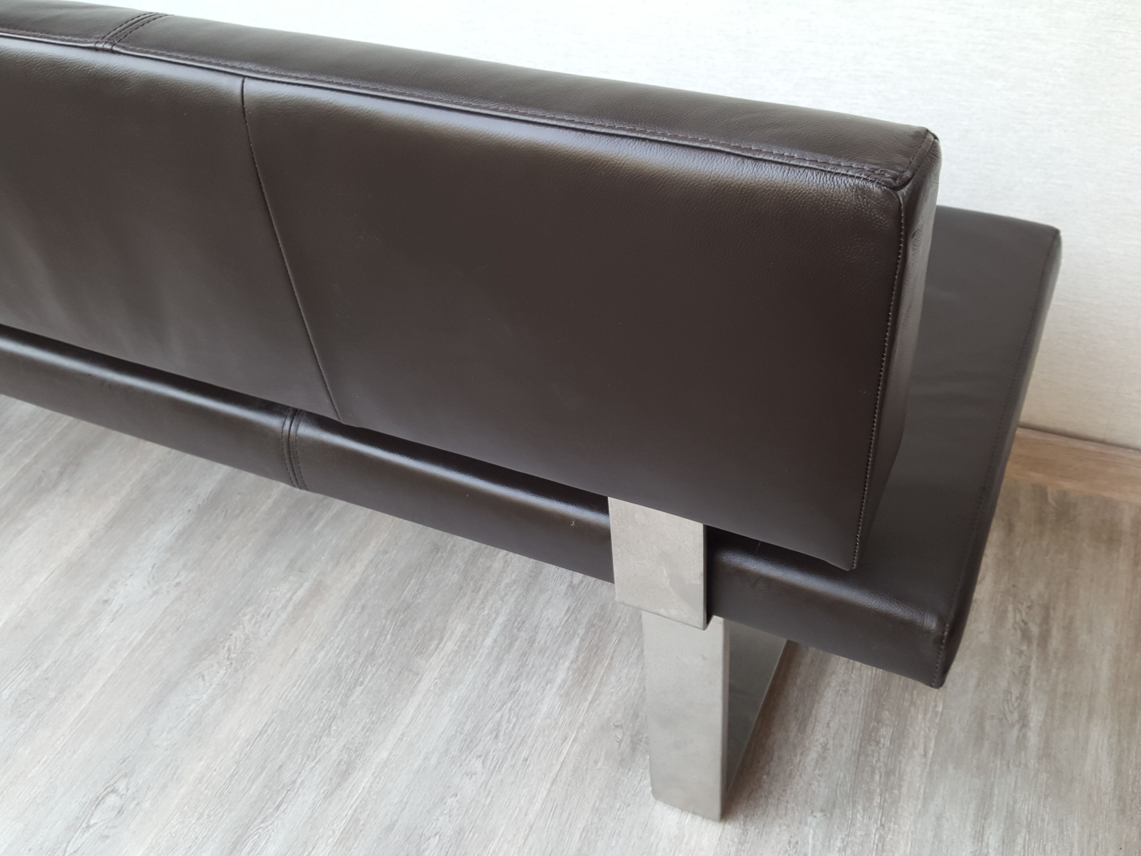 Leather office bench