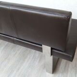 Leather office bench