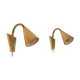 Pair of wall lamps brass 1960