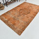 5x9 brunt orange classic turkish rug, 151x266cm