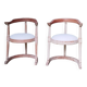 Pair of antique barrel armchairs