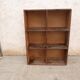Shelves with vintage wooden lockers