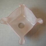 Old lampshade suspension ceiling light in pearl pink glass 26 cm vintage retro decoration