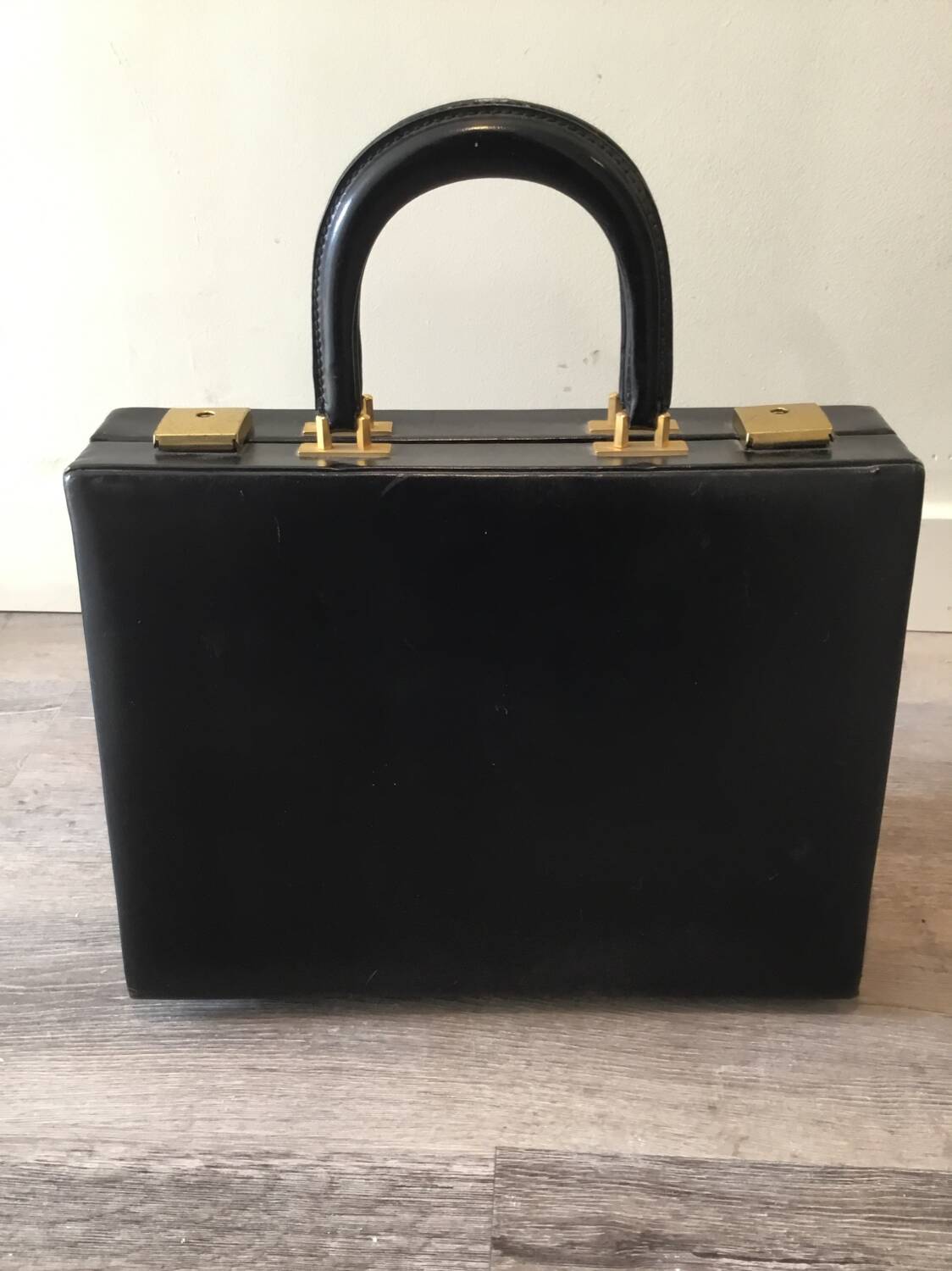 Leather suitcase