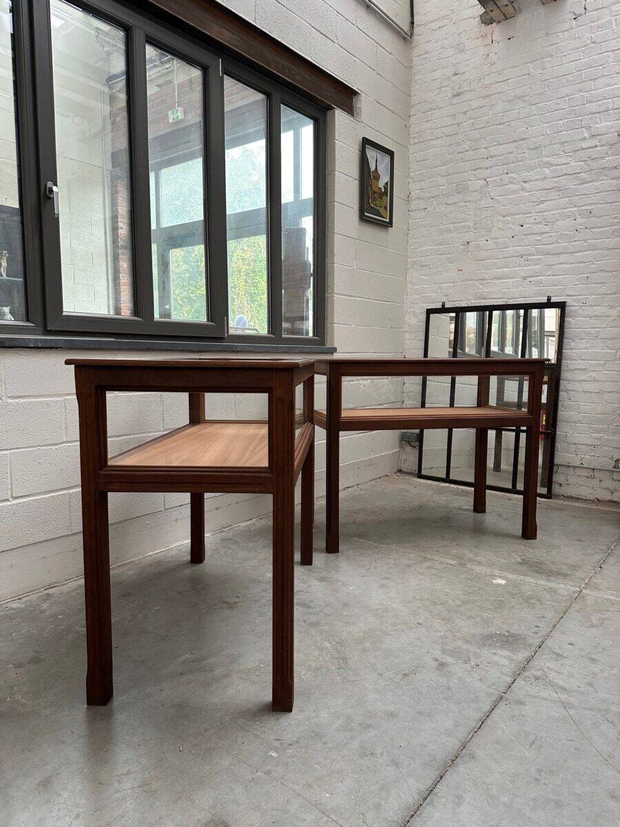 Pair of mahogany display cabinets from the 1960s