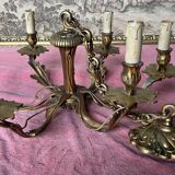 Gilt bronze chandelier 6 candles from the 100s
