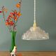 Vintage frosted glass pendant light (DF1)