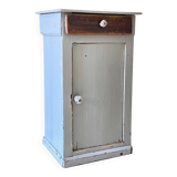 Antique Bedside Table in Weathered Grey Wood