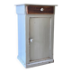 Antique Bedside Table in Weathered Grey Wood