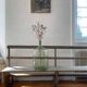 Very large church bench in patinated raw oak