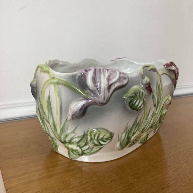 Vintage barbotine planter