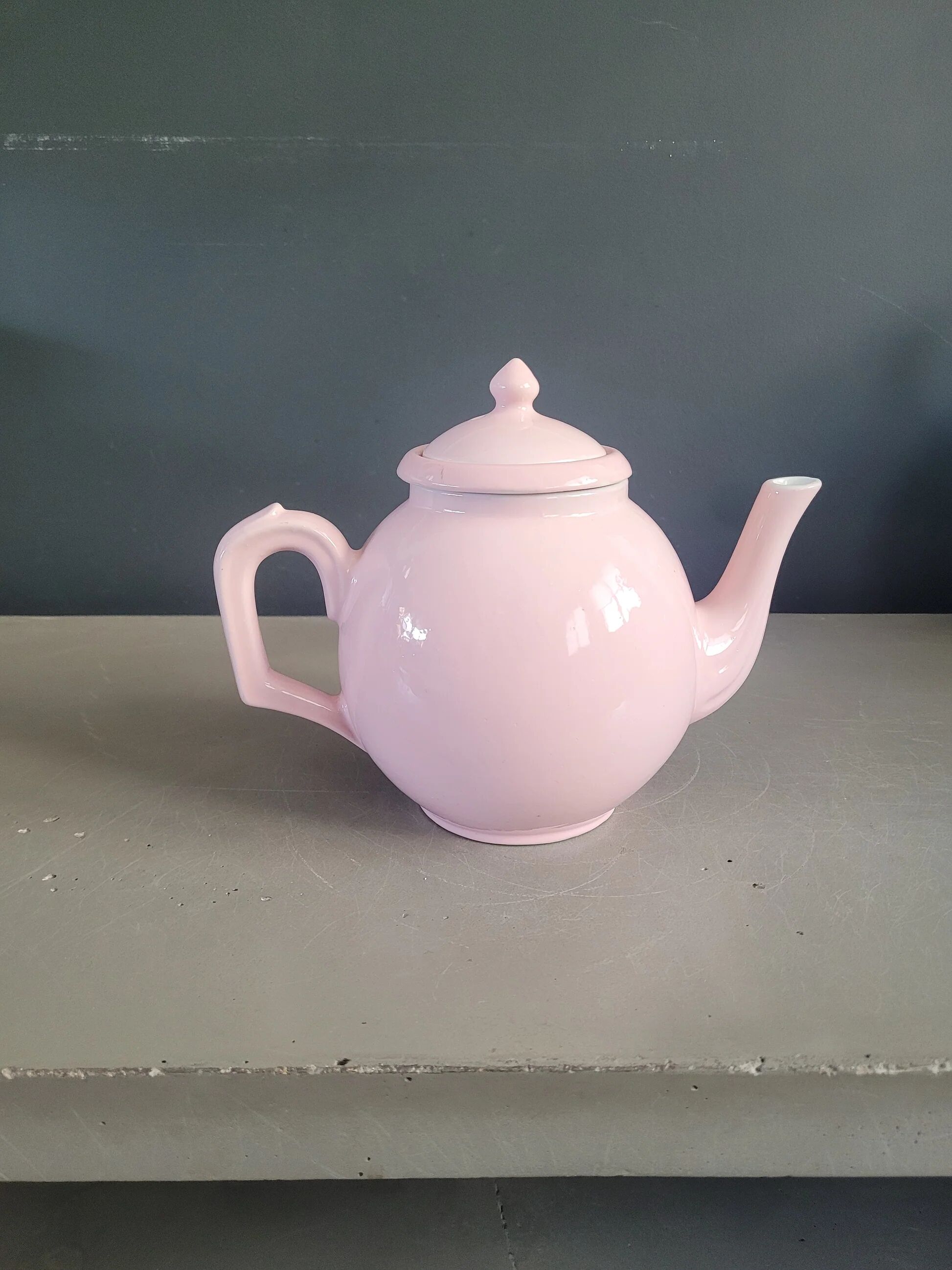 Antique pink porcelain teapot with filter - 1.5L - Ref 886